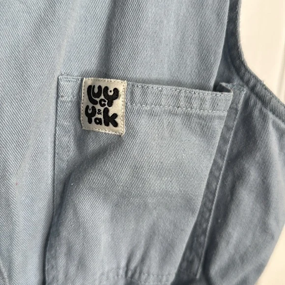 Lucy & Yak Juni 100% Organic Cotton Blue Boiler Jumpsuit W1652 Sz M - Picture 6 of 9
